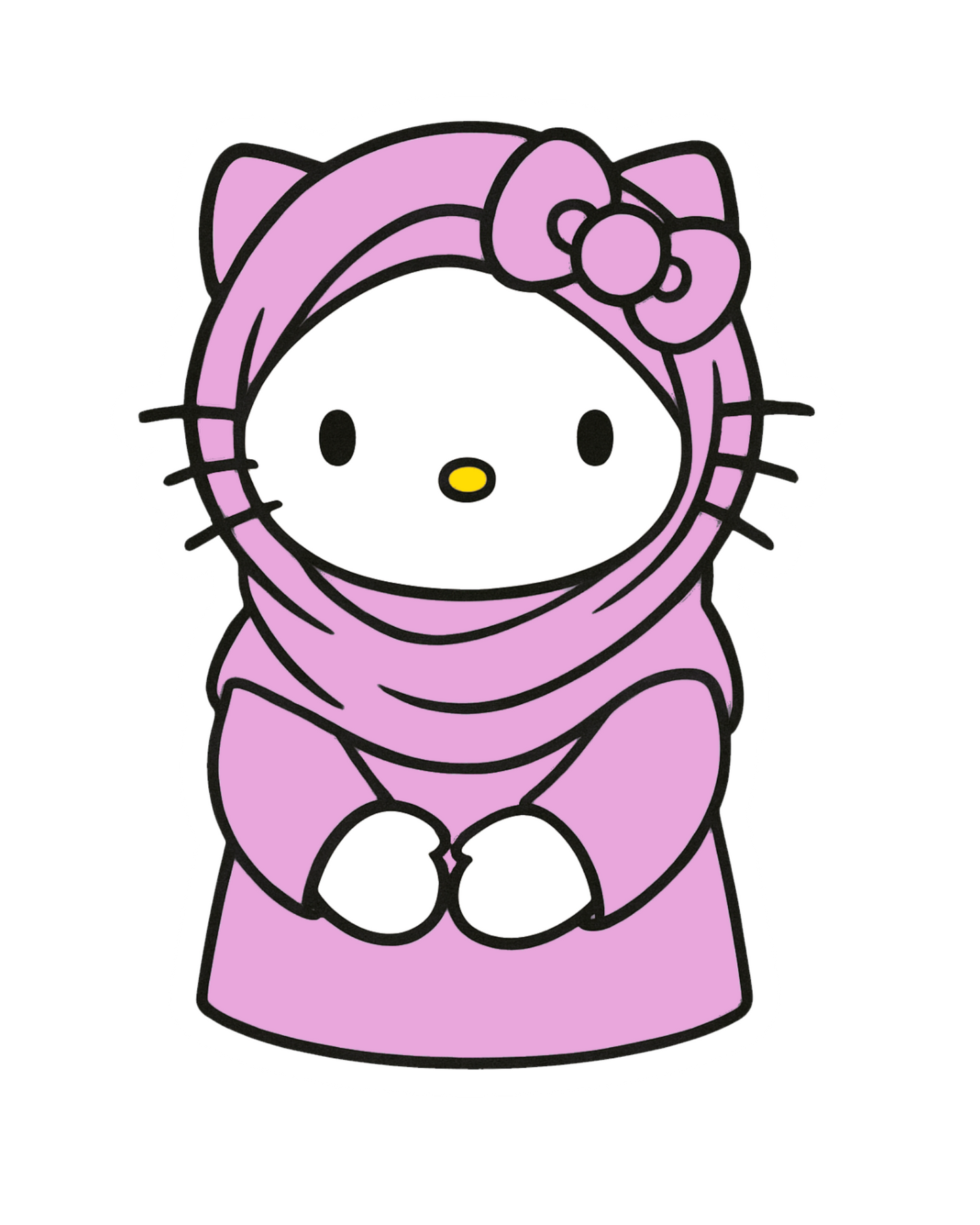 3 x Hijabi Kitty Stickers