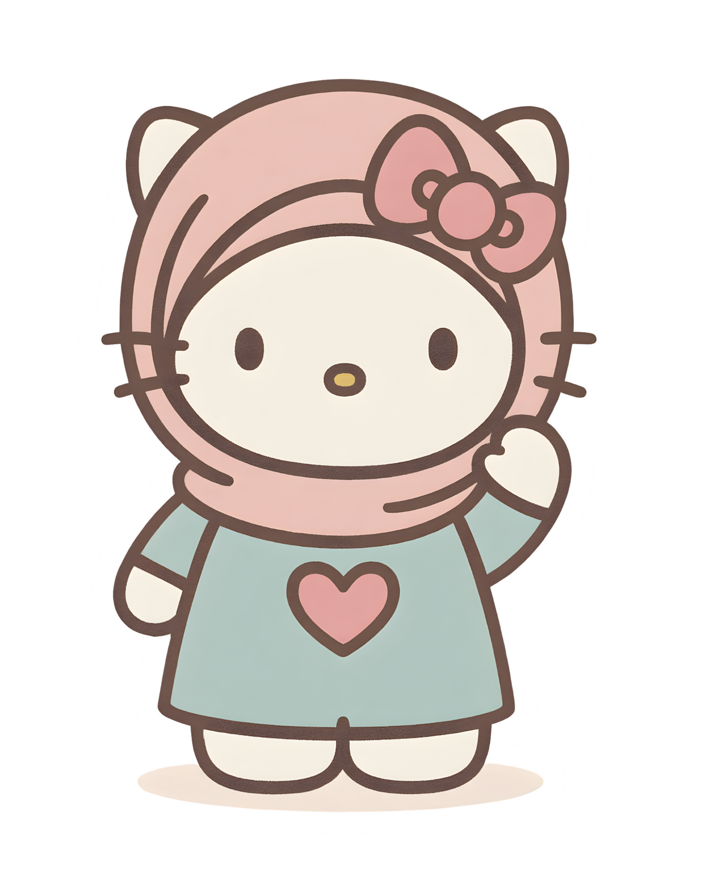 3 x Hijabi Kitty Stickers